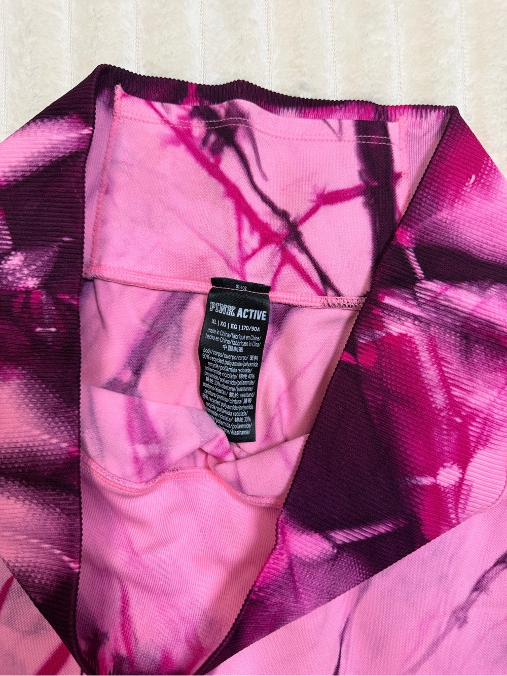 PINK Victoria's Secret Pink & Magenta Tie-Dye Jean Jacket